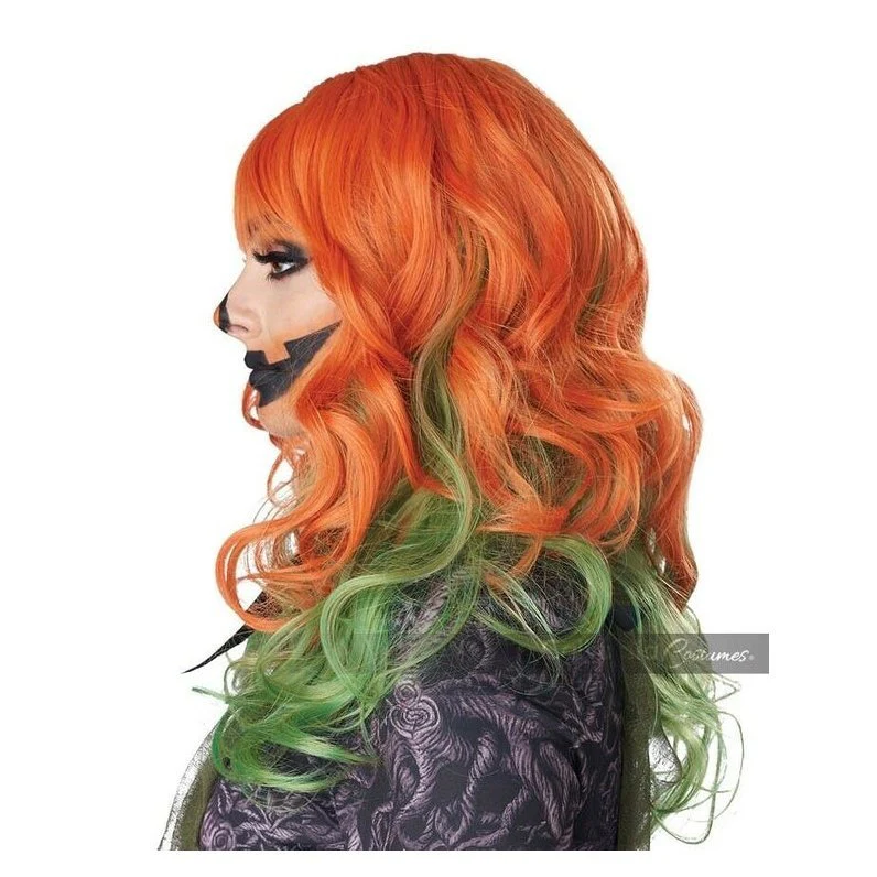 Pumpkin Blossom Orange Wig - Image 2