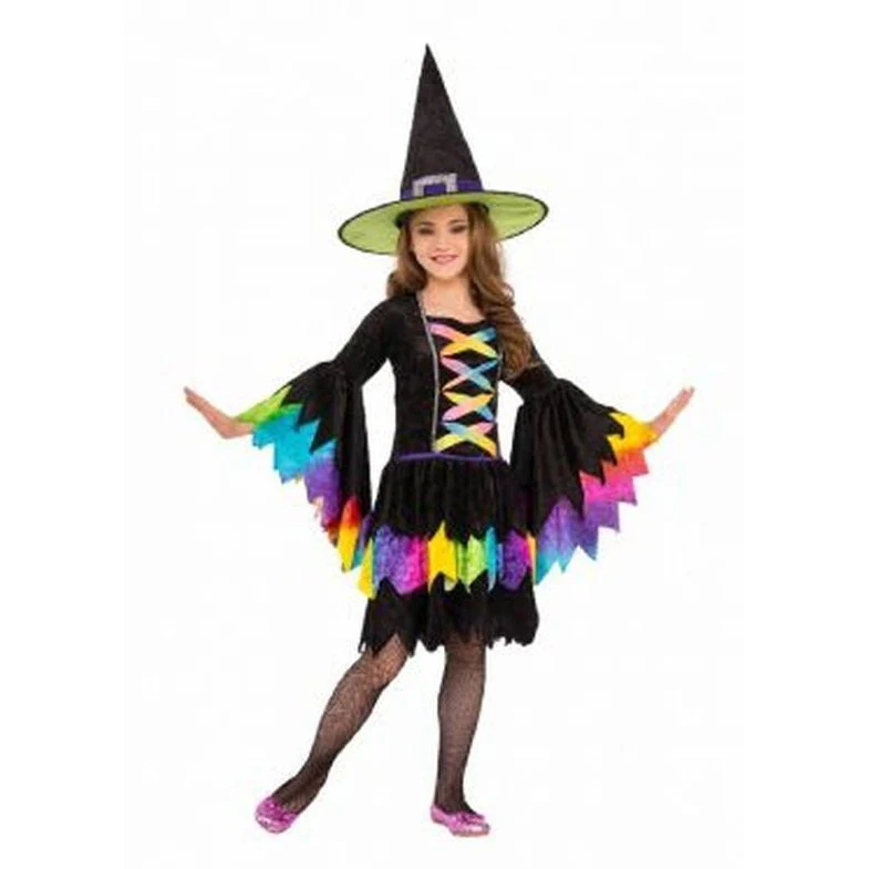 Rainbow Witch Costume Size M