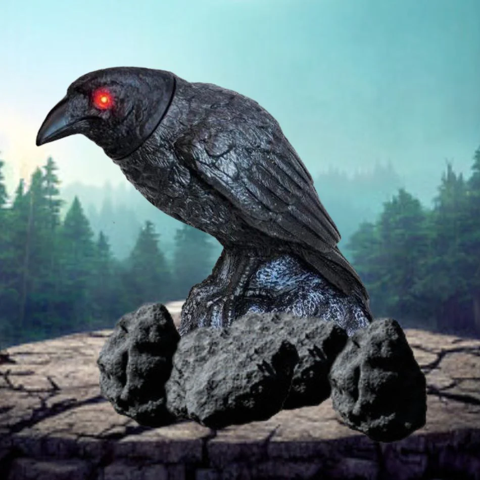 Raven Head Turning With Sound
