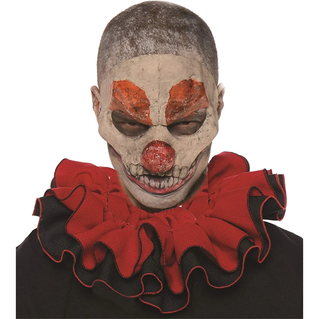 Red And Black Circus Harlequin Clown Adult's Collar