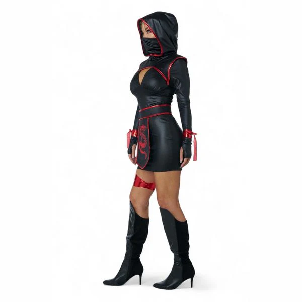Red Fury Ninja Adult Women Costume - Image 2