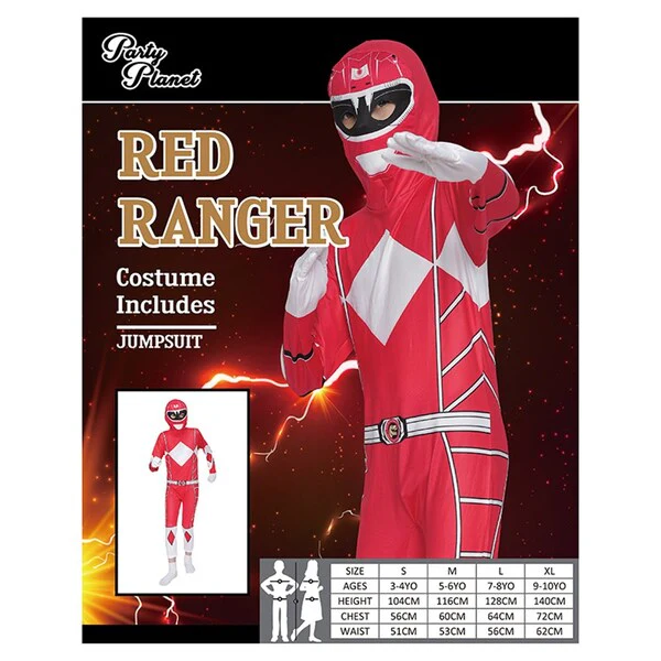 Red Power Ranger Child Costume - Image 3