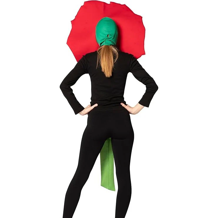 Red Rose Flower Adult Costume - Image 2
