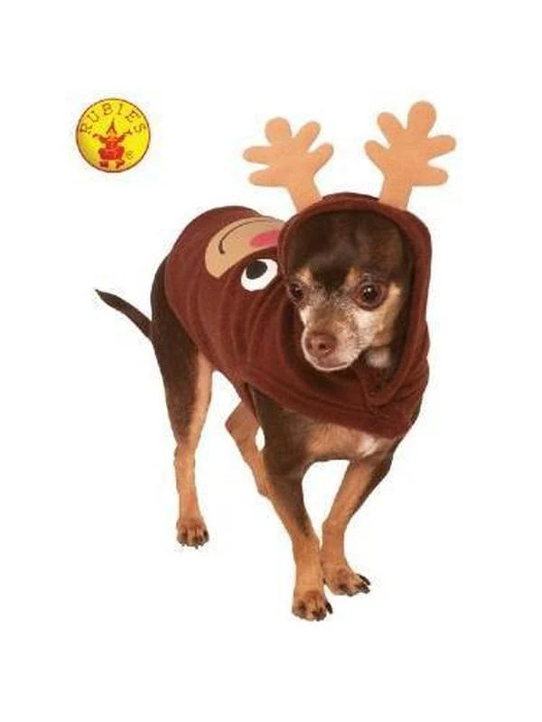 Reindeer Hoodie Pet Costume Size S