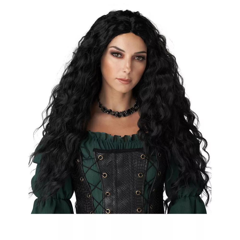 Renaissance Maiden Adult Wig (Black)