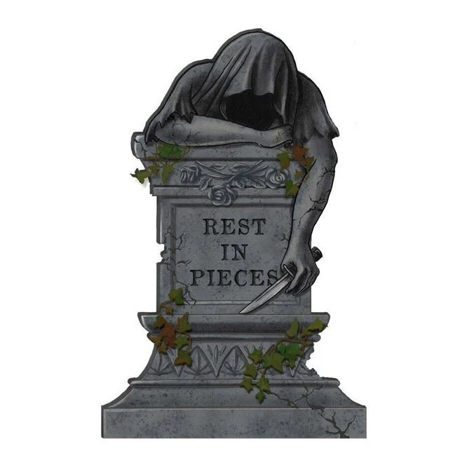 Rest In Pieces With Reaper Tombstone