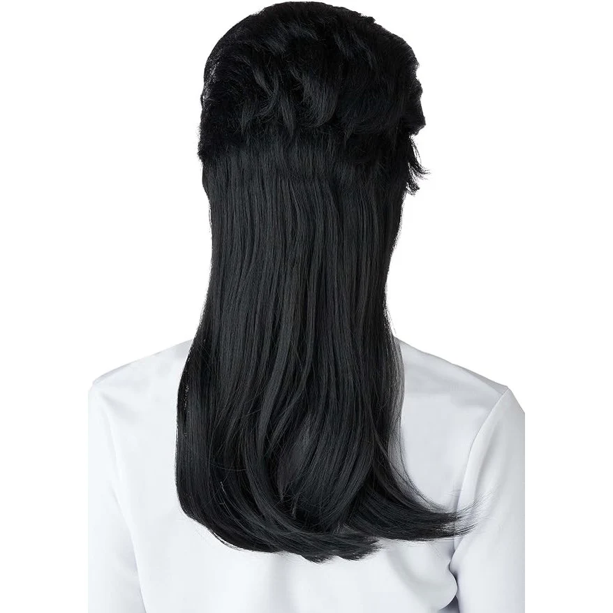 Rock Star Pompadour Wig, Black - Image 3
