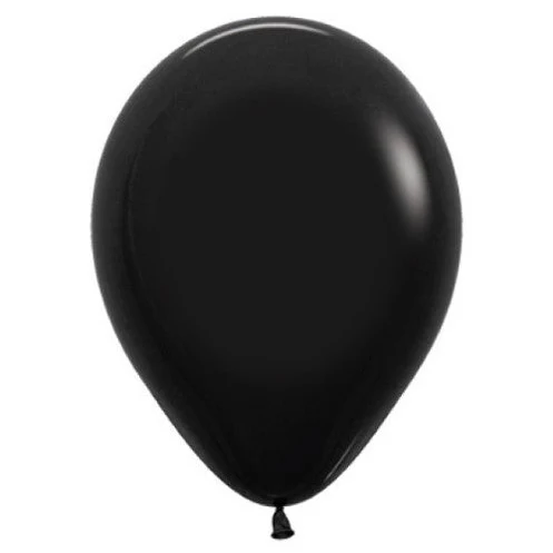 Round Balloon 30cm Black, Uninflated