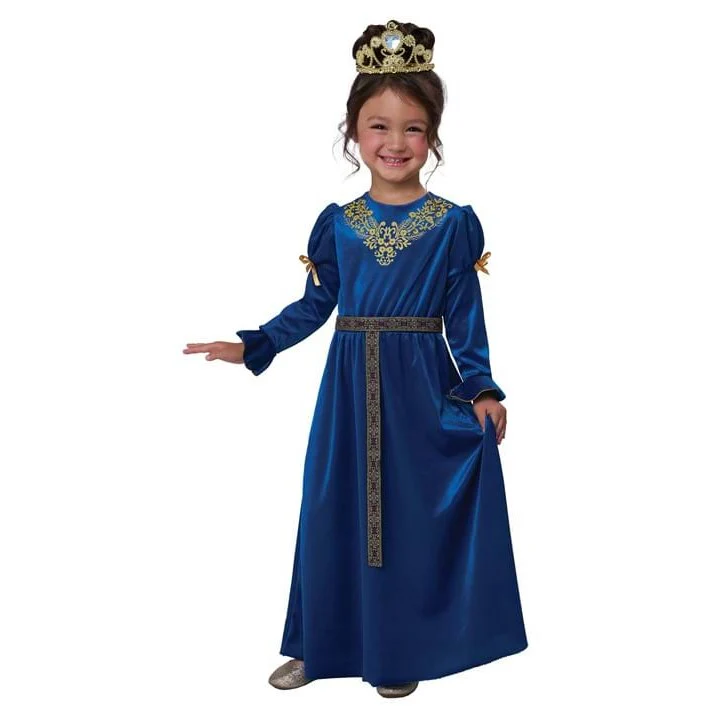 Royal Blue Renaissance Princess Girls Costume