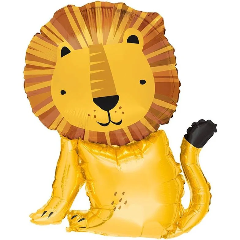 Safari Animal Balloon Pack – Lion Foil & Latex Balloons - Image 2
