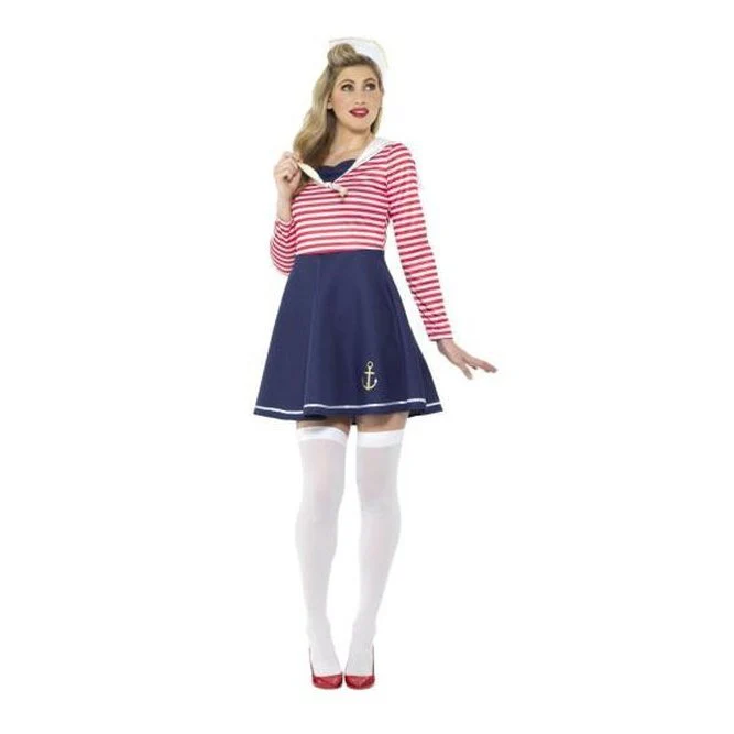 Sailor Lady Costume, Blue & White