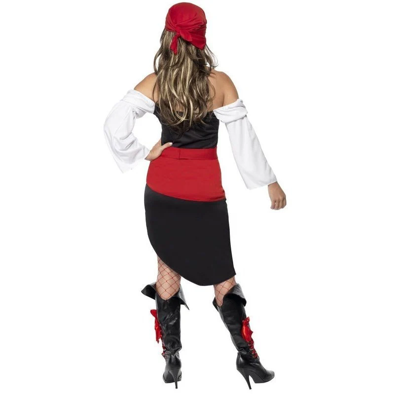 Sassy Pirate Wench Costume with Skirt - Image 3