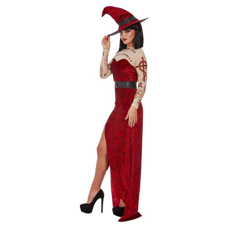 Satanic Witch Costume, Red - Image 2