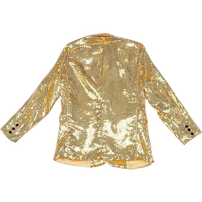 Sequin Jacket Mens Gold Size Xl - Image 2