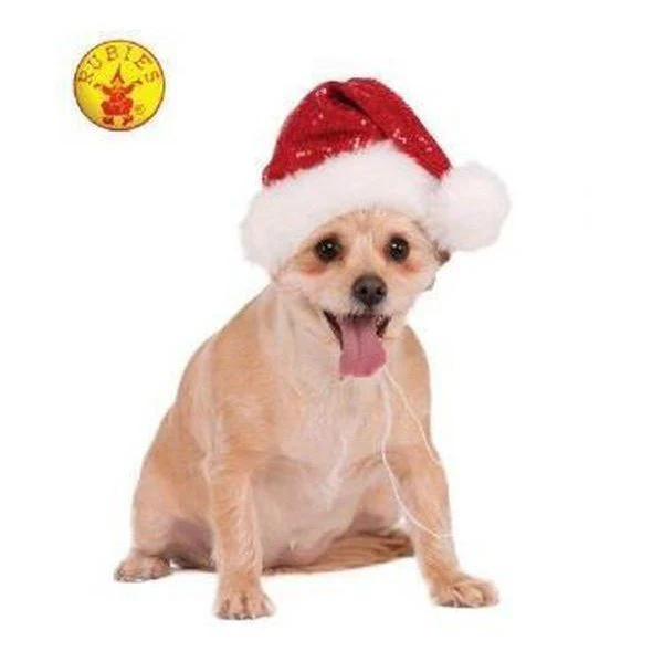 Sequin Santa Pet Hat, Red Size M L