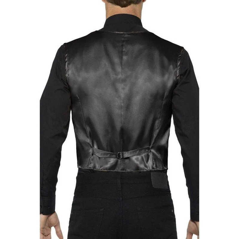 Sequin Waistcoat, Black - Image 3