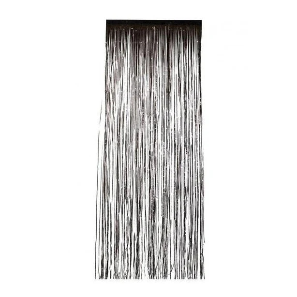 Shimmer Curtain, Metallic Black