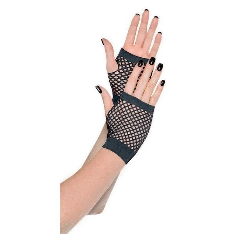 Short Fishnet Gloves - Black