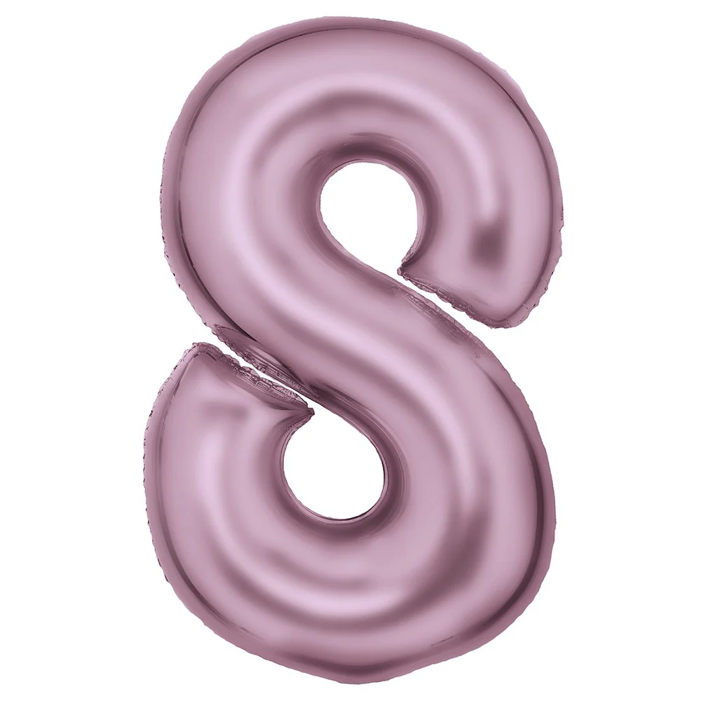 Silk Lustre Pink Foil Number 8 Balloon 89cm