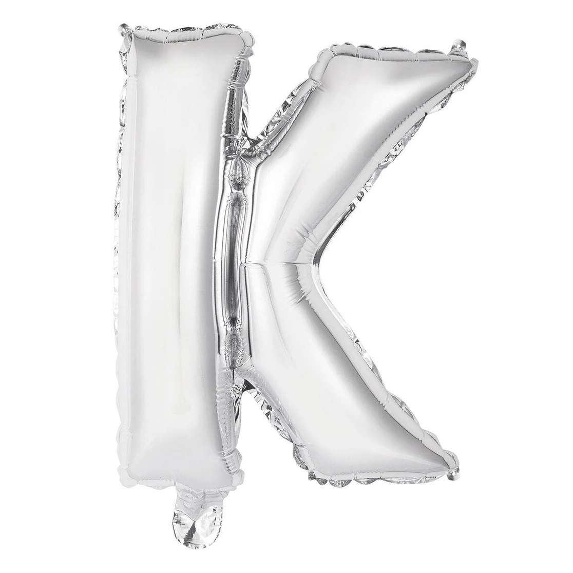 Silver Letter K Foil Balloon - 35cm