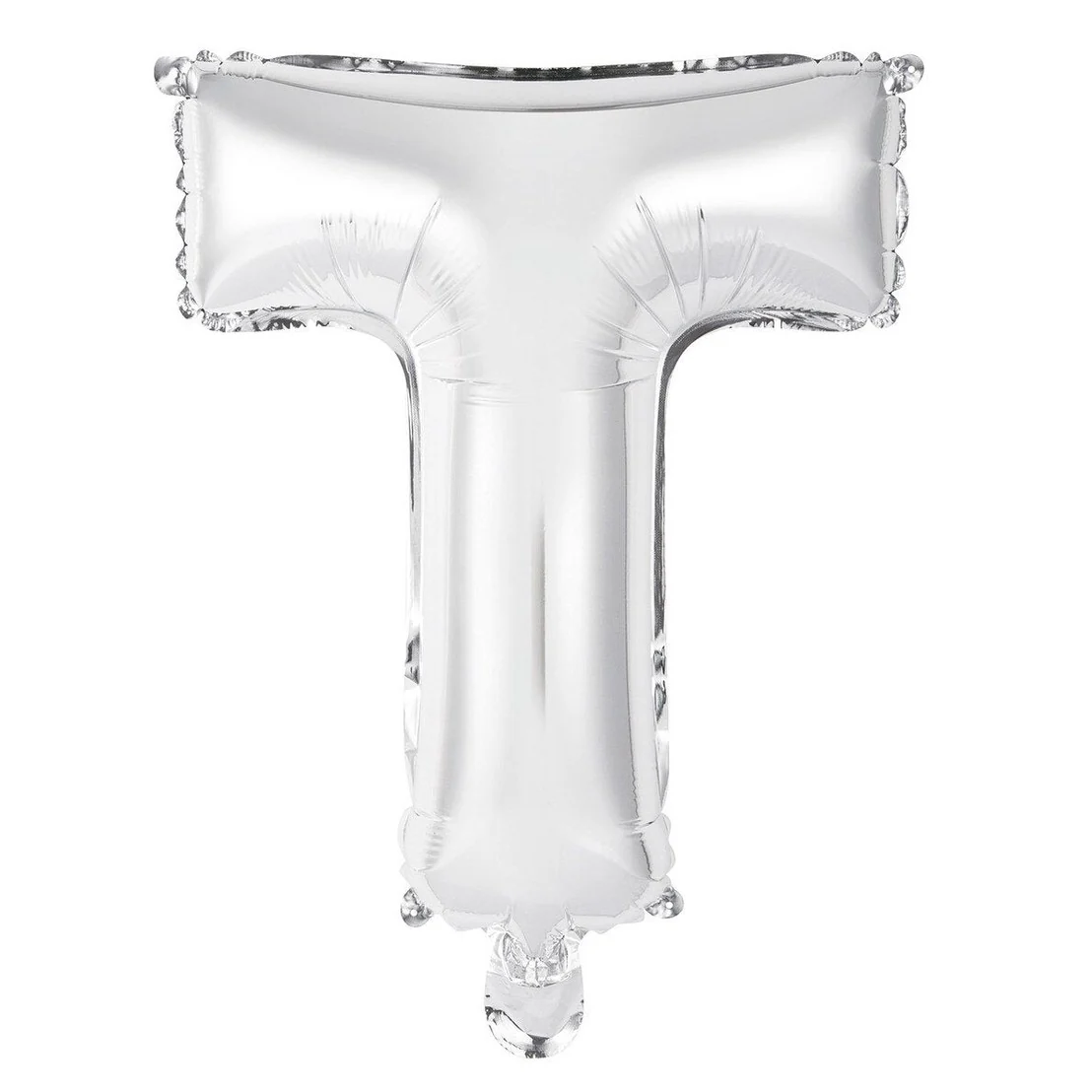 Silver Letter T Foil Balloon - 35cm