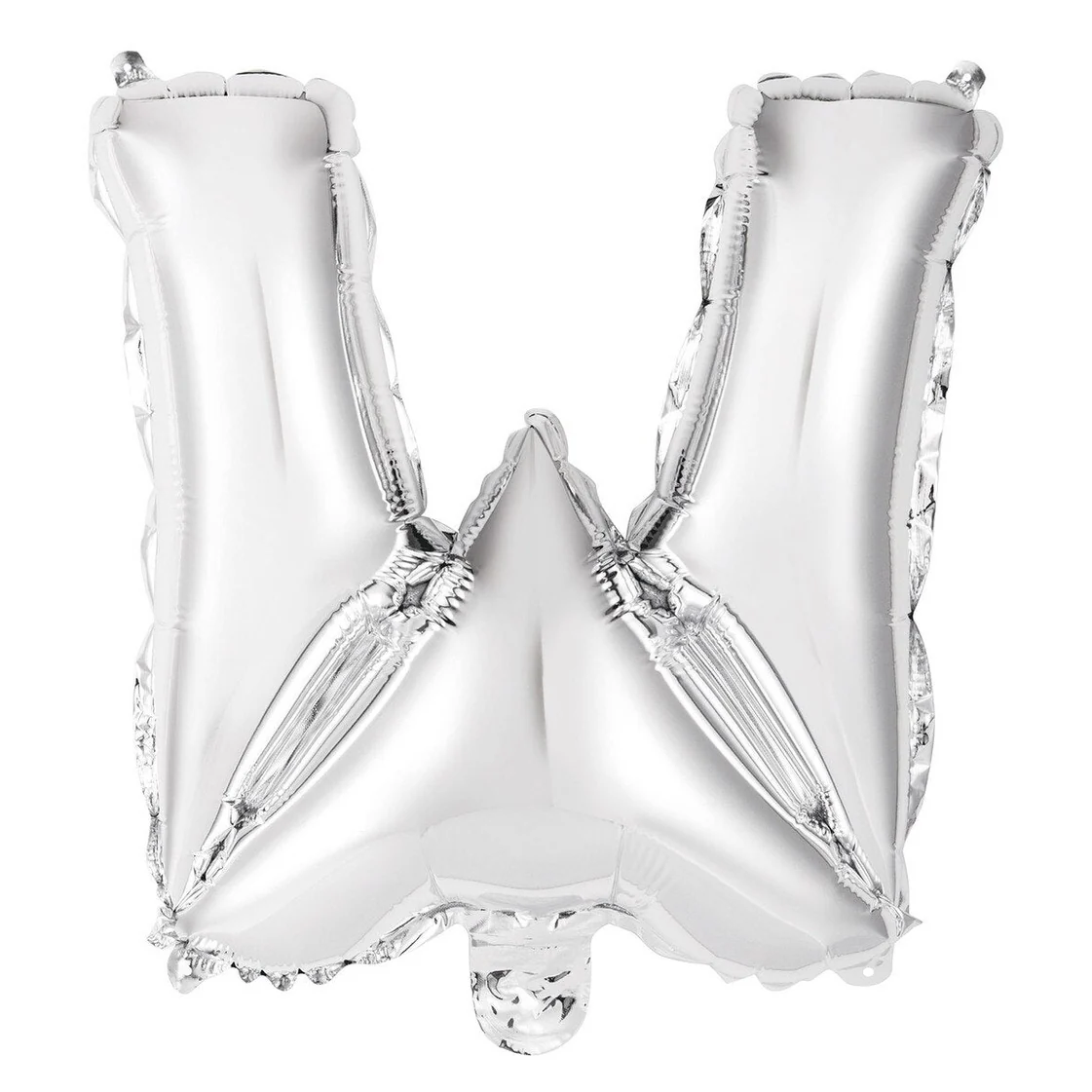 Silver Letter W Foil Balloon - 35cm