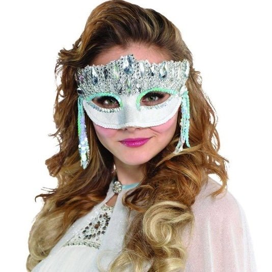 Silver Sparkle Crystal Eye Mask