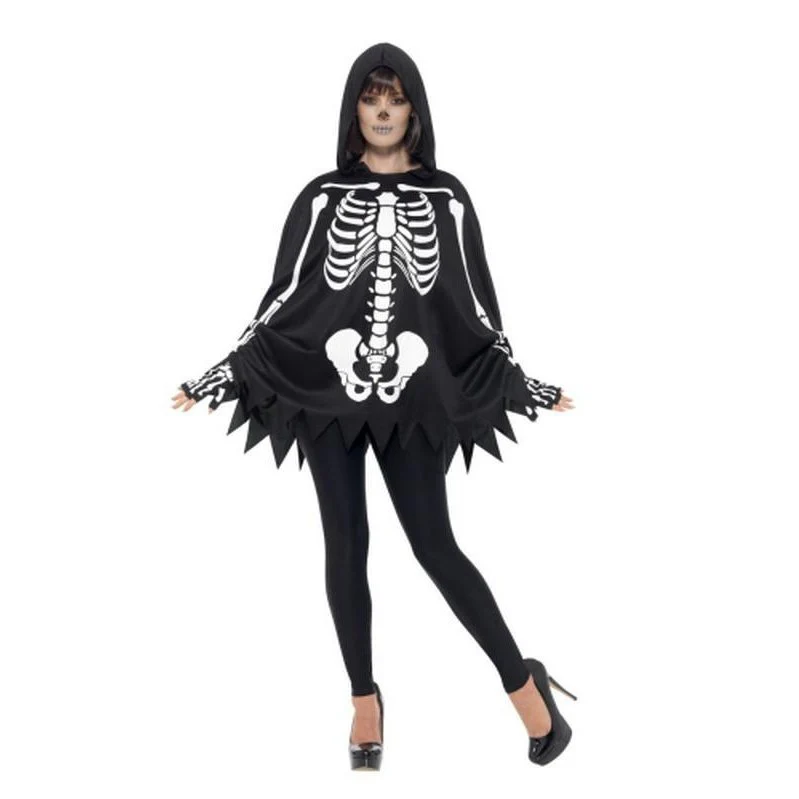 Skeleton Kit, Unisex, Black, With Poncho