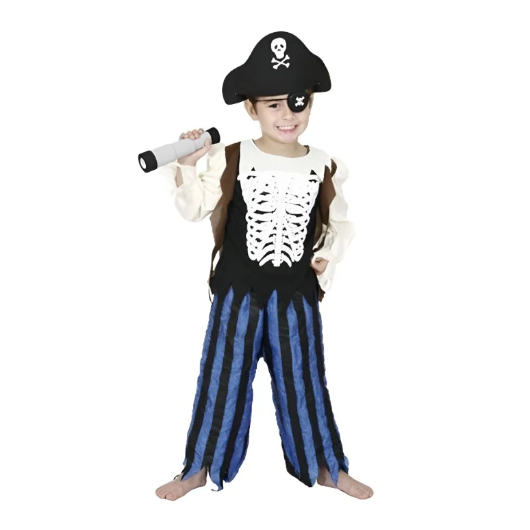Skeleton Pirate Child Costume Size 3 5