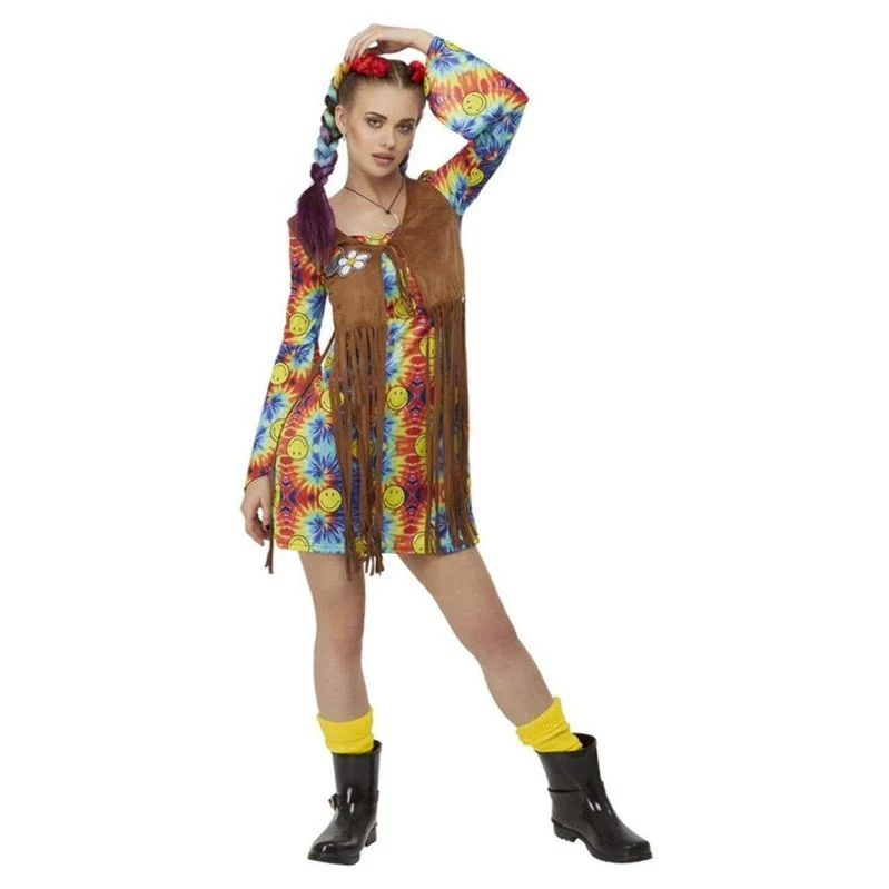 Smiley Hippy Dress, Multi Coloured - Image 2