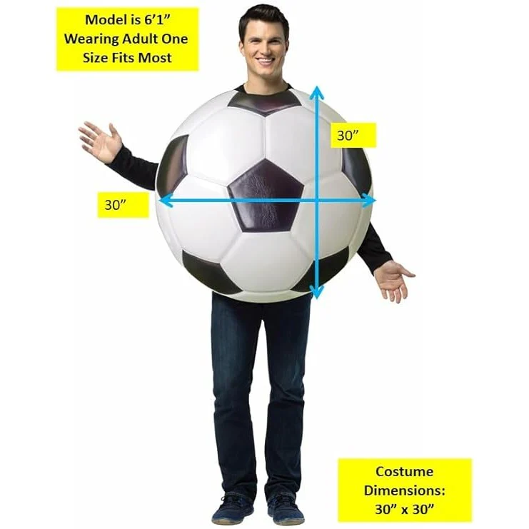 Soccer Ball Adult Costume - Image 2