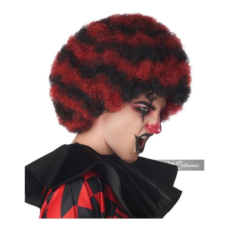 Spiral Clown Wig Red And Black - Image 2