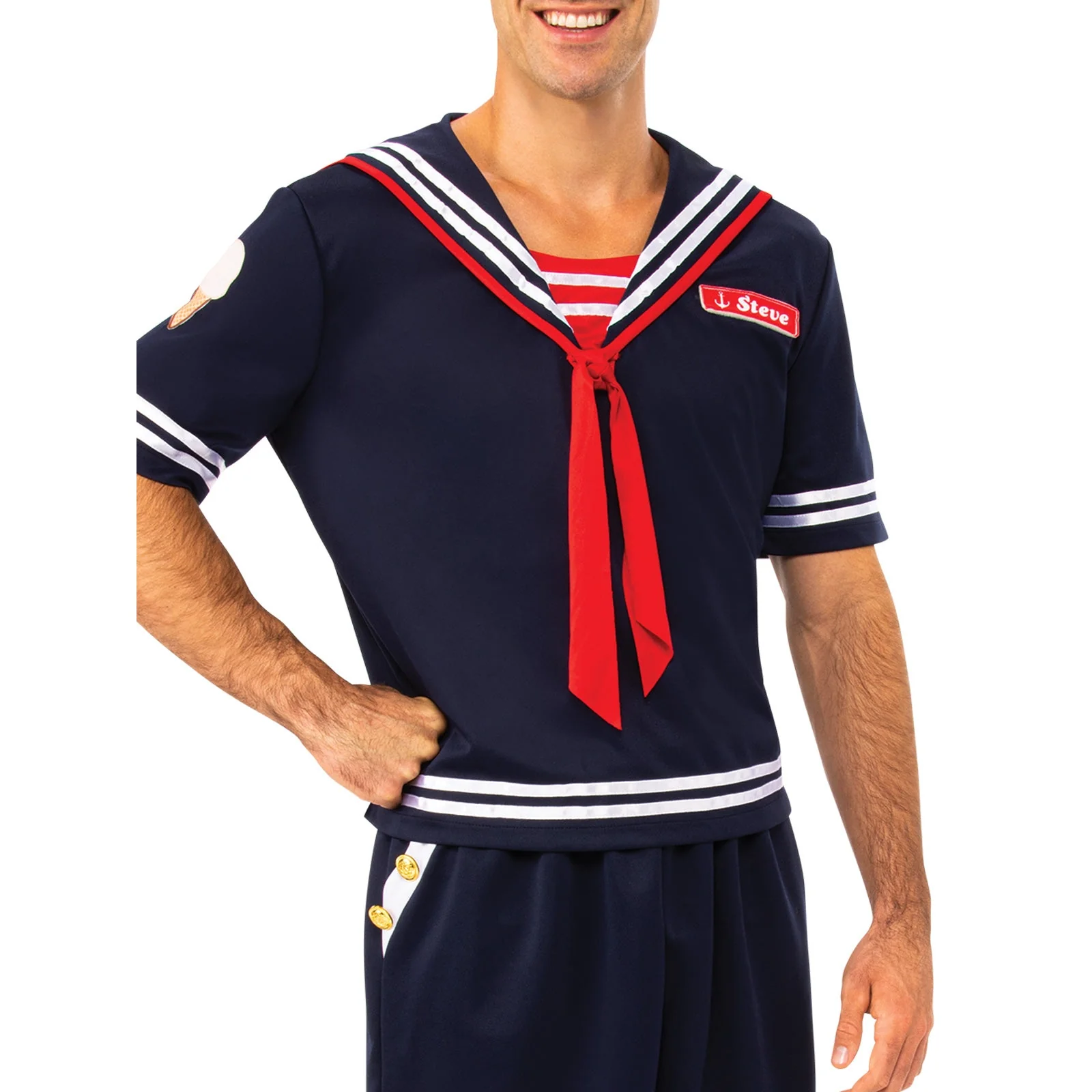 Steve Scoops Ahoy Costume – Stranger Things, Adult - Image 3