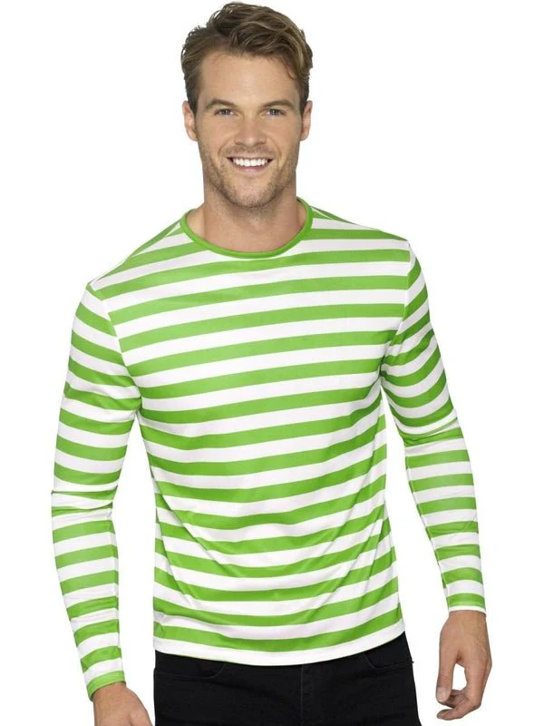 Stripy T Shirt, Green - Image 3