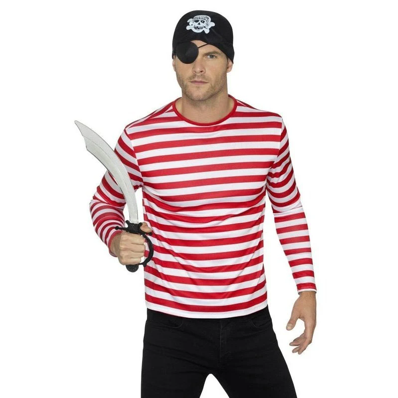 Stripy T Shirt, Red - Image 3