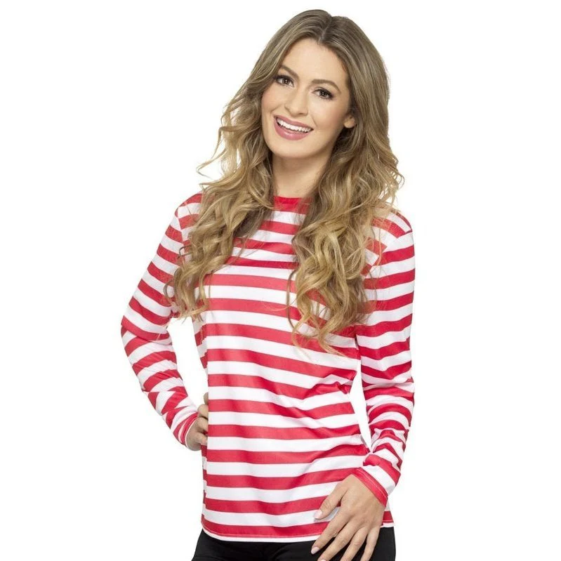 Stripy T Shirt, Red - Image 4