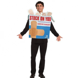 Stuck On You Adhesive Bandage Box Adult Costume