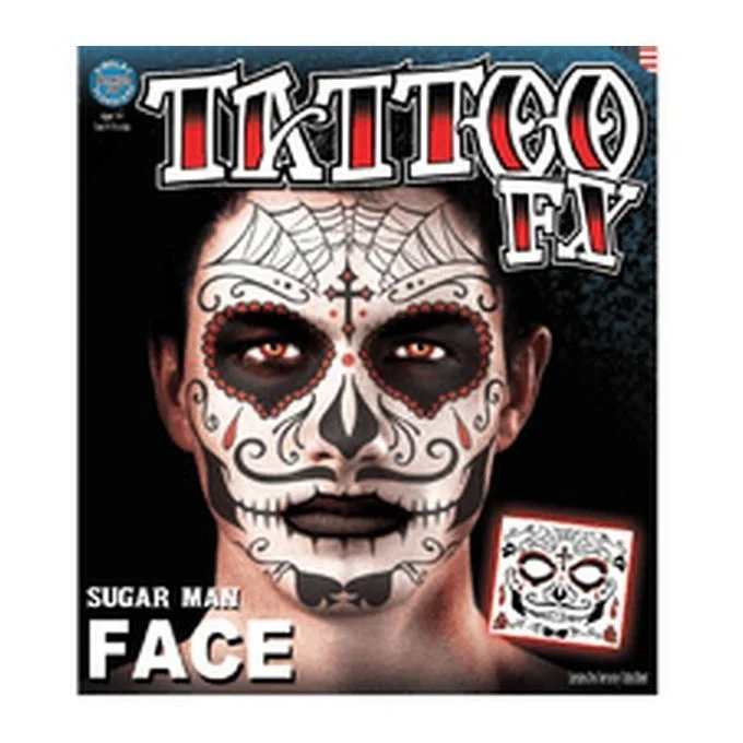Sugar Man Full Face Temporary Tattoo