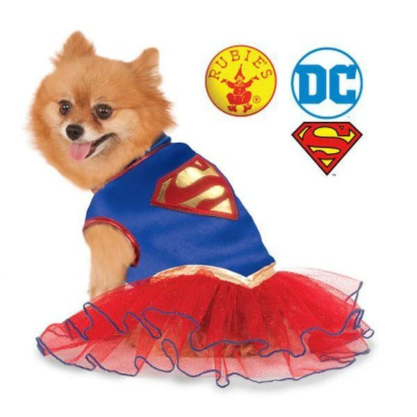 Supergirl Pet Tutu Dress Size M