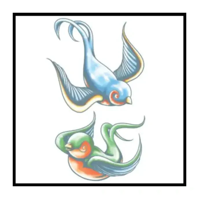 Swallows Vintage Temporary Tattoos