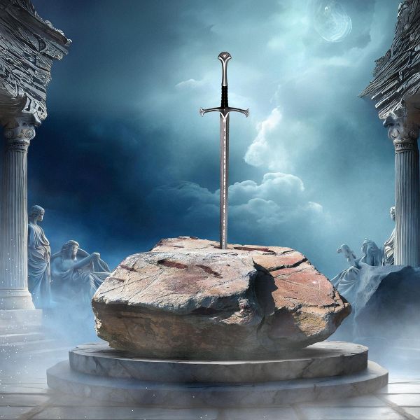 Sword with Curved 42 Inch Foam Pommel - Image 3
