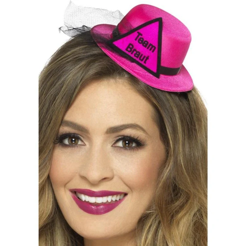 Team Braut Hat - Pink & Black