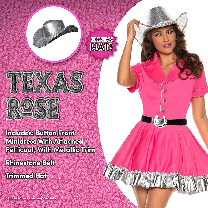 Texas Rose Cowgirl Womens Costume - Image 2
