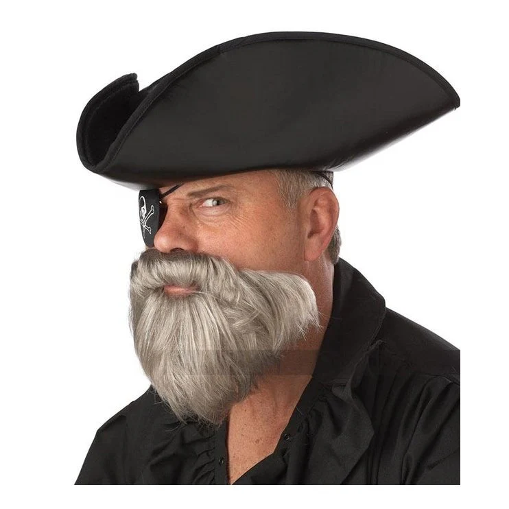 The Captain Beard & Moustache Grey