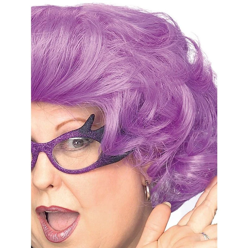 The Dame Purple Wig Adult - Image 2