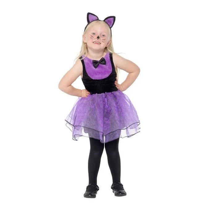 Toddler Cat Costume, Black & Purple - Image 4