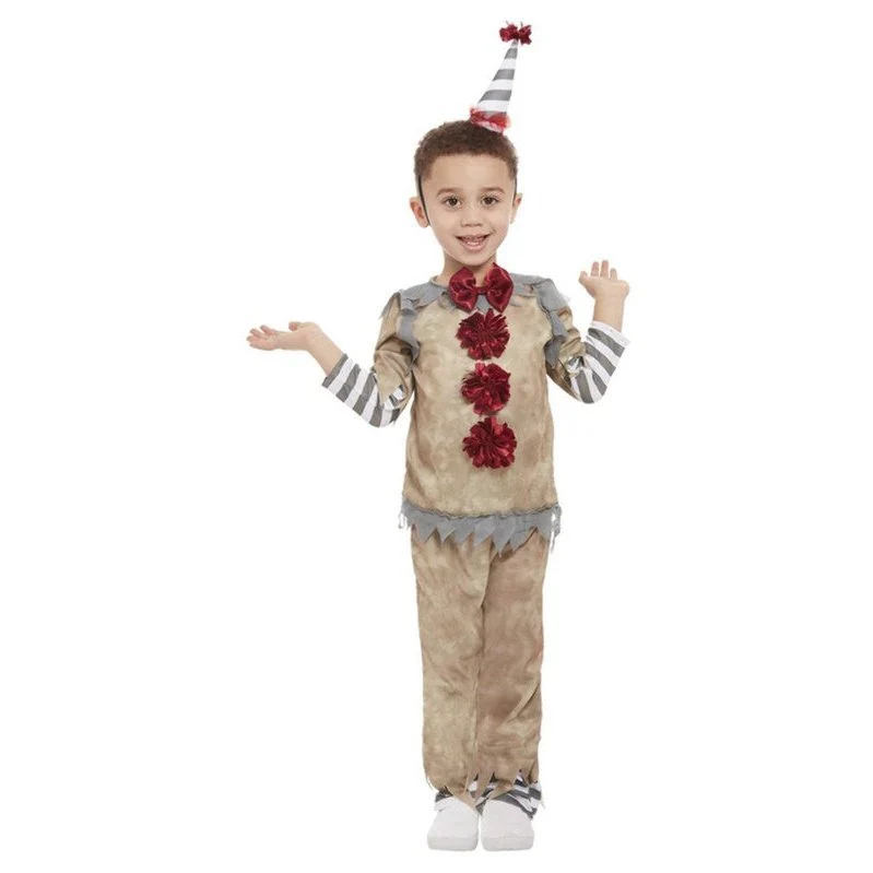 Toddler Vintage Clown Costume, Grey - Image 2