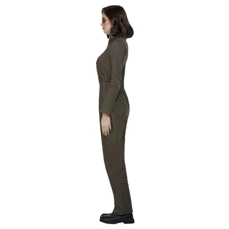 Top Gun Ladies Costume, Khaki - Image 2