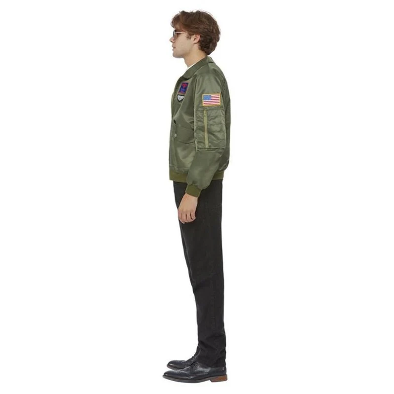 Top Gun Maverick Bomber Jacket, Green - Image 3