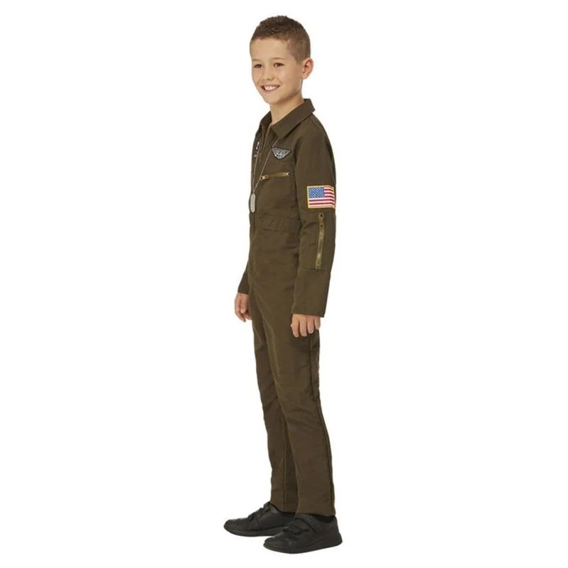 Top Gun Maverick Child's Aviator Costume, Green - Image 3